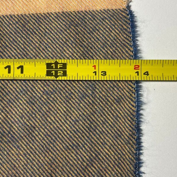 Cashmere Plaid Scarf Unisex with Fringe Purple Yellow Blue - Picture 4 of 6